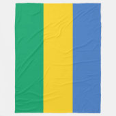 Gabunische Flagge (Gabun) Fleecedecke (Vorderseite)