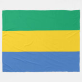 Gabunische Flagge (Gabun) Fleecedecke (Vorderseite (Horizontal))