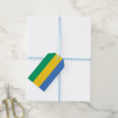 Gabunische Flagge (Gabun) Geschenkanhänger (Mit Garn)