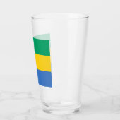 Gabunische Flagge (Gabun) Glas (Links)