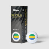 Gabunische Flagge (Gabun) Golfball (Verpackungen)
