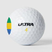 Gabunische Flagge (Gabun) Golfball (Logo)