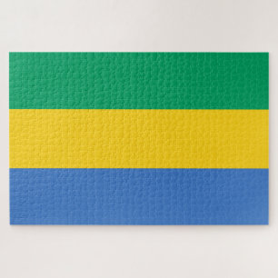 Gabunische Flagge (Gabun) Puzzle
