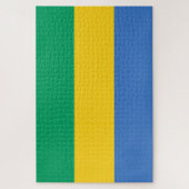 Gabunische Flagge (Gabun) Puzzle (Vertikal)