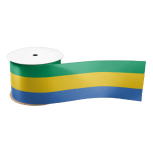 Gabunische Flagge (Gabun) Satinband