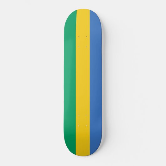 Gabunische Flagge (Gabun) Skateboard (Vorderseite)