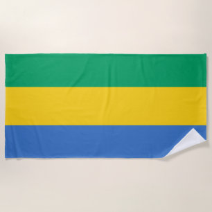 Gabunische Flagge (Gabun) Strandtuch