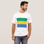 Gabunische Flagge (Gabun) T-Shirt (Vorne ganz)