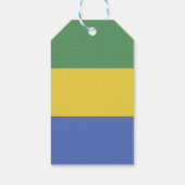 Gabunische Flagge Geschenkanhänger (Rückseite)