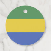 Gabunische Flagge Geschenkanhänger (Rückseite)