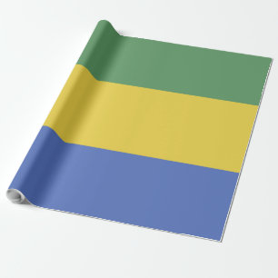 Gabunische Flagge Geschenkpapier