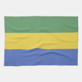 Gabunische Flagge Geschirrtuch (Horizontal)