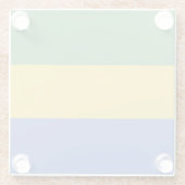 Gabunische Flagge Glasuntersetzer (Rückseite)