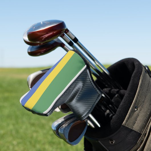 Gabunische Flagge Golf Headcover (In Situ)