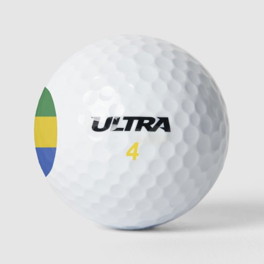 Gabunische Flagge Golfball (Logo)