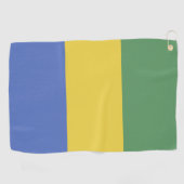 Gabunische Flagge Golfhandtuch (Horizontal)