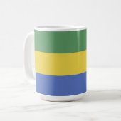 Gabunische Flagge Kaffeetasse (Vorderseite Links)