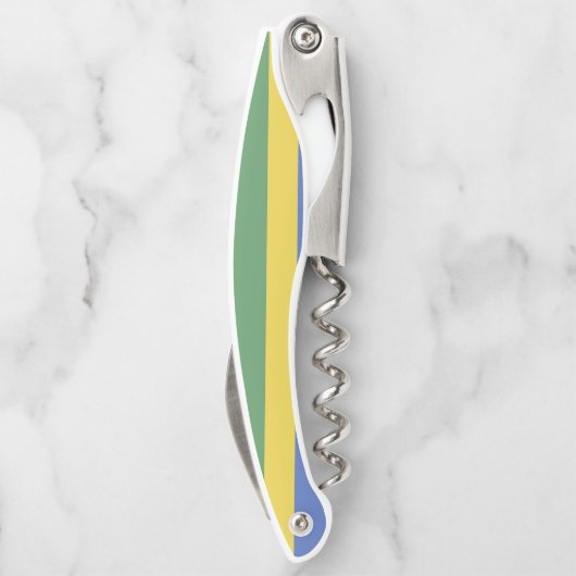 Gabunische Flagge Kellnermesser (Rückseite)
