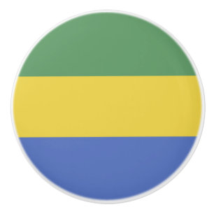 Gabunische Flagge Keramikknauf