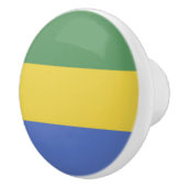 Gabunische Flagge Keramikknauf (Rechts)