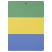 Gabunische Flagge Klemmbrett (Rückseite)
