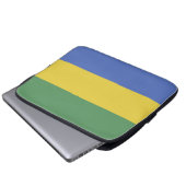 Gabunische Flagge Laptopschutzhülle (Vorne Knopf)