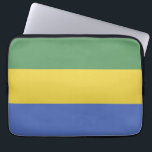 Gabunische Flagge Laptopschutzhülle<br><div class="desc">Ein ideales Geschenk für alle, die Patrioten ihres Landes sind!</div>