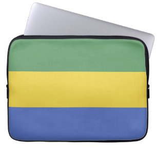 Gabunische Flagge Laptopschutzhülle
