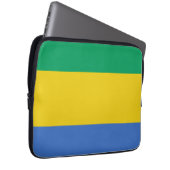Gabunische Flagge Laptopschutzhülle (Vorne Rechts)