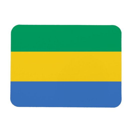 Gabunische Flagge Magnet (Horizontal)