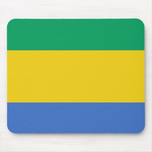 Gabunische Flagge Mousepad (Vorne)