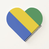 Gabunische Flagge Notizblock (Rückseite)