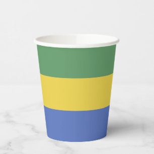 Gabunische Flagge Pappbecher