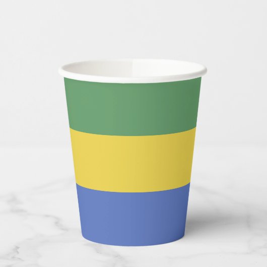 Gabunische Flagge Pappbecher (Links)