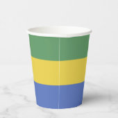 Gabunische Flagge Pappbecher (Rechts)
