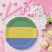 Gabunische Flagge Pappteller (Party)