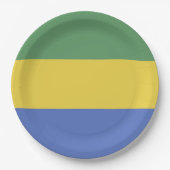 Gabunische Flagge Pappteller (Vorderseite)