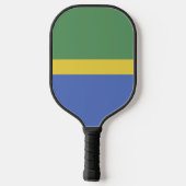 Gabunische Flagge Pickleball Schläger (Rückseite)