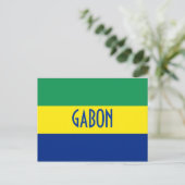 Gabunische Flagge Postkarte (Stehend Vorderseite)