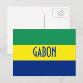 Gabunische Flagge Postkarte (Vorne/Hinten)