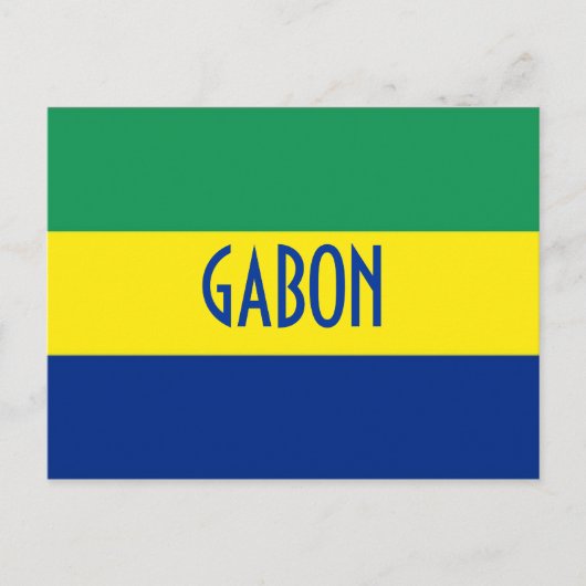 Gabunische Flagge Postkarte (Vorderseite)