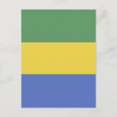 Gabunische Flagge Postkarte (Vorderseite)