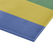 Gabunische Flagge Schneidebrett (Ecke)