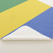 Gabunische Flagge Sherpadecke (3/4)