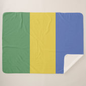 Gabunische Flagge Sherpadecke (Vorderseite (Horizontal))