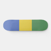 Gabunische Flagge Skateboard (Horizontal)
