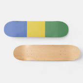 Gabunische Flagge Skateboard (Horizontal)