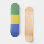 Gabunische Flagge Skateboard (Vorderseite)