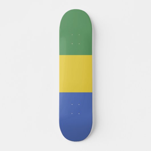 Gabunische Flagge Skateboard (Vorne)