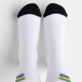 Gabunische Flagge Socken (Oben)